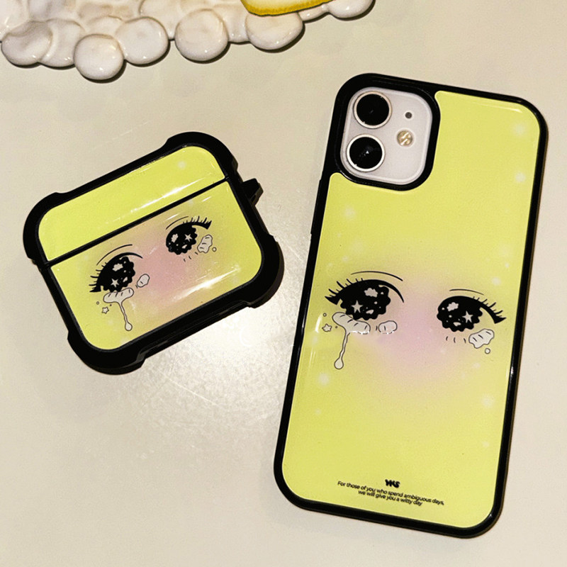 Tablet Accessories For Girls - Koreanische Ins-Handyhülle mit weinenden Cartoon-Augen im