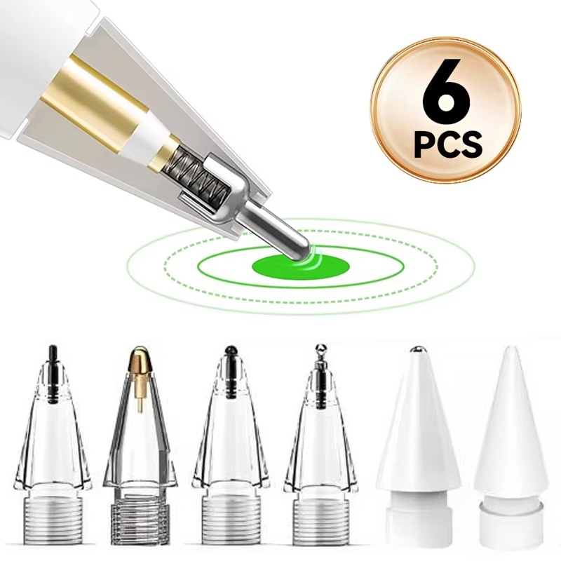 Tablet Stylus Accessories - 6 Stück Ersatz-Stiftspitzen für Apple Pencil