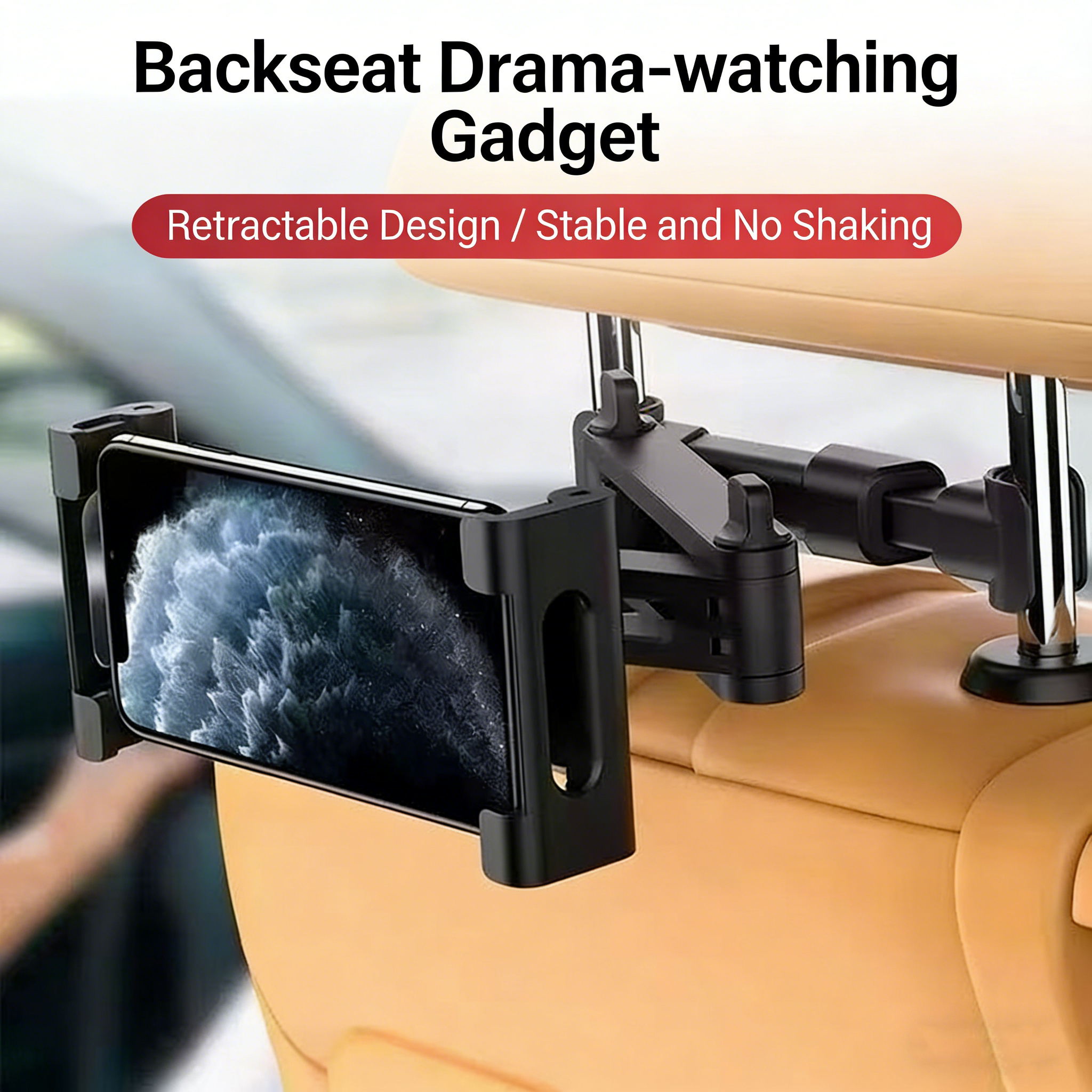 Tablet Car Mount - Auto-Tablet-Halterung, Kopfstützen-Tablet-Halterung iPad Multifunktionale Teleskop-Halterung für