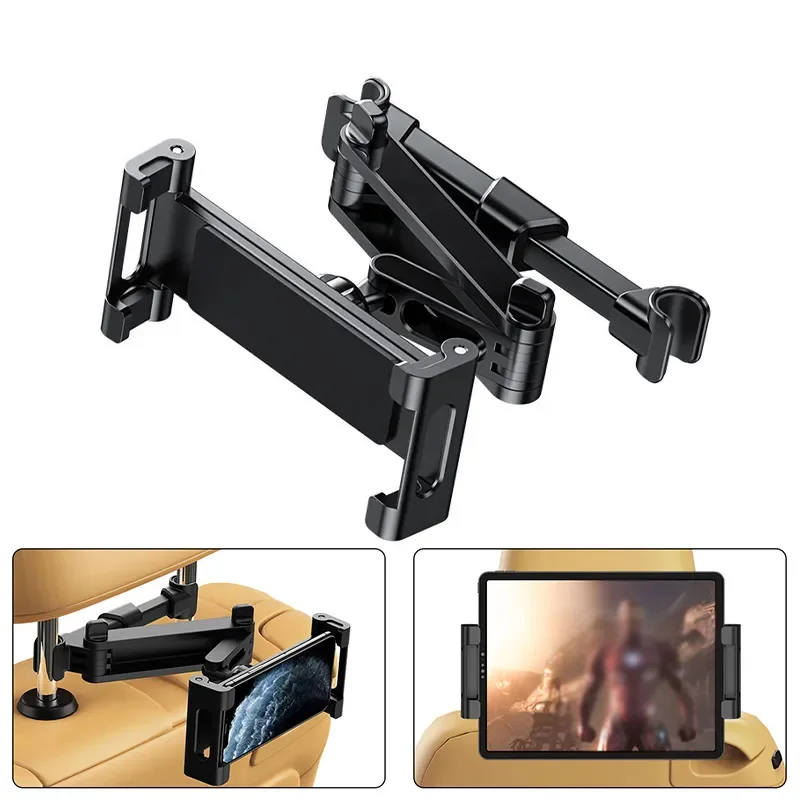 Tablet Car Mount - 360 Grad Drehbarer Verstellbarer Auto-Kopfstützenhalter für