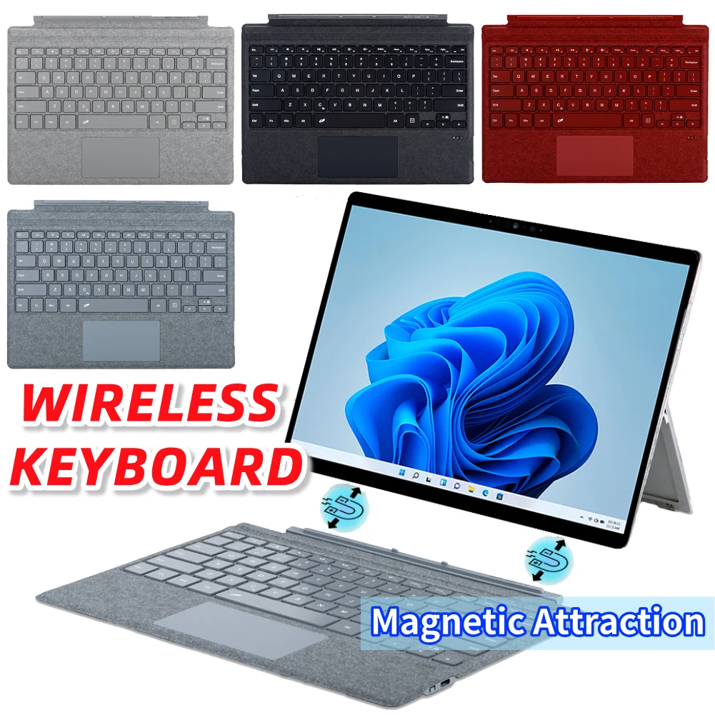Bluetooth Trackpad - Tragbare kabellose Tastatur, Bluetooth-kompatible Typ-Cover-Tastatur, Trackpad-Tastatur