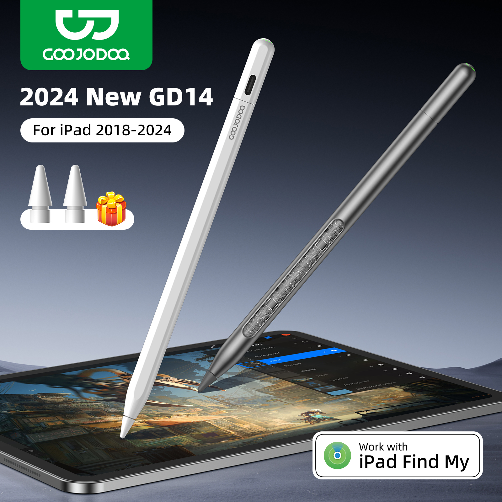 Bluetooth Trackpad - GOOJODOQ GD14 Stylus Pen für Apple