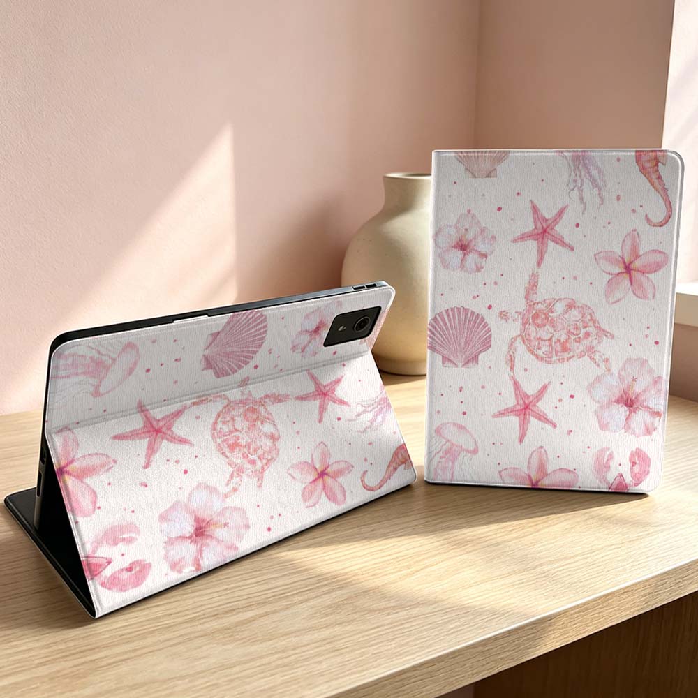Lenovo Tablet Plus Accessories - Rosa Seestern-Schildkrötenmuster, weich, für Lenovo Xiaoxin