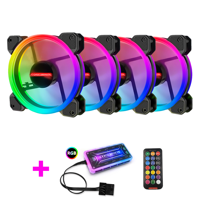 Tablet With All Accessories - Coolmoon Gehäuselüfter PC-Kühlung RGB-Lüfter mit IR-Fernbedienung