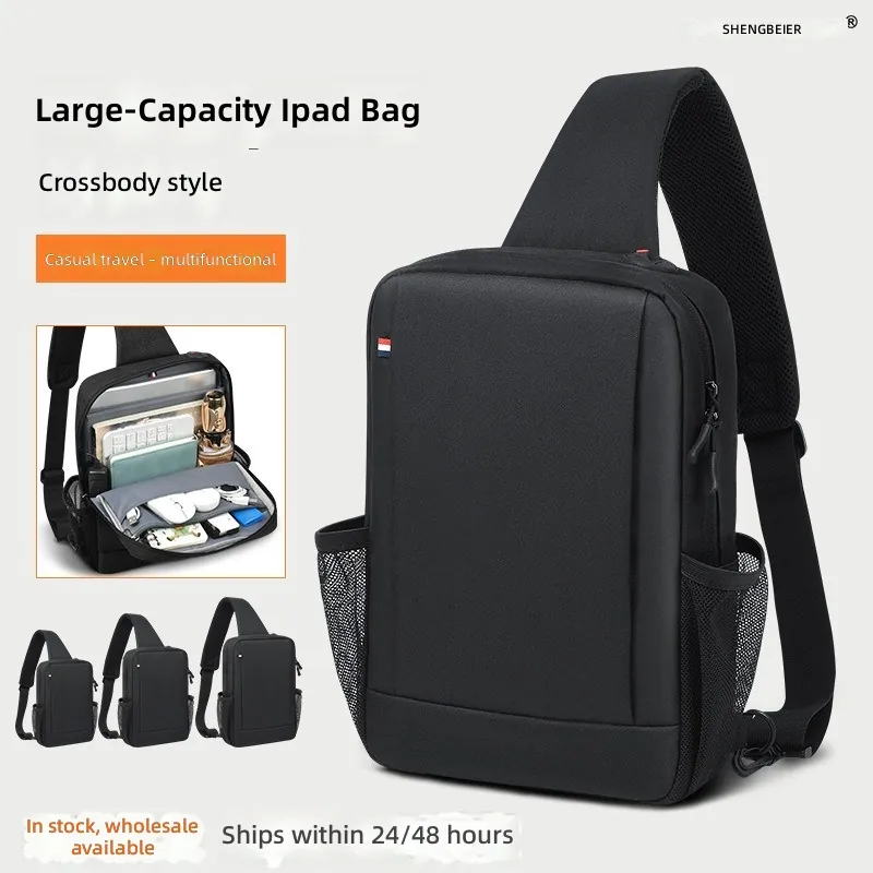 Tablet And Accessories Bag - Große iPad-Tasche für Herren mit Schultergurt