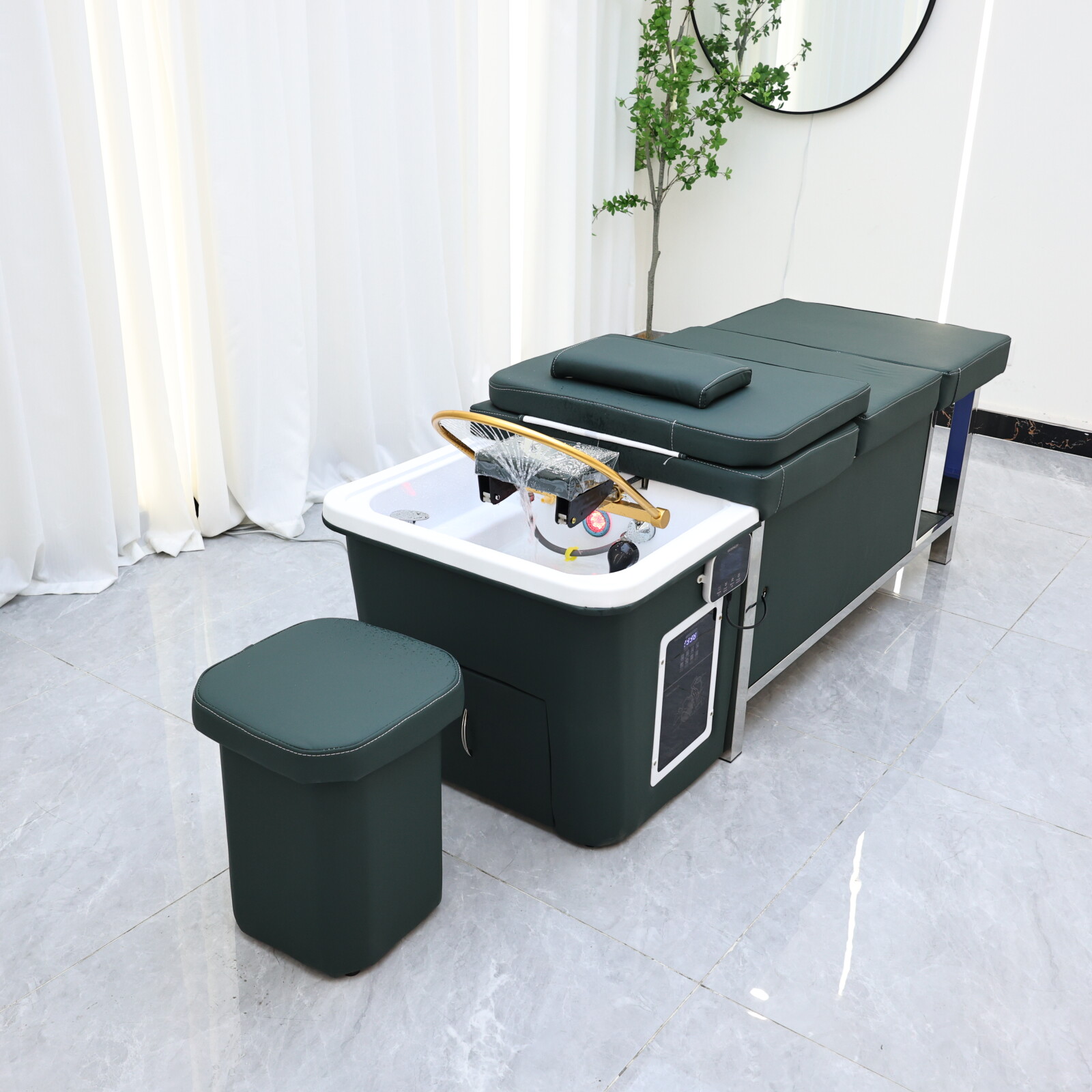 Massage Table Accessories Uk - Head SPA Massage-Shampoo-Betten mit Wasserheizung, Kopftherapie-Haarwaschbett,