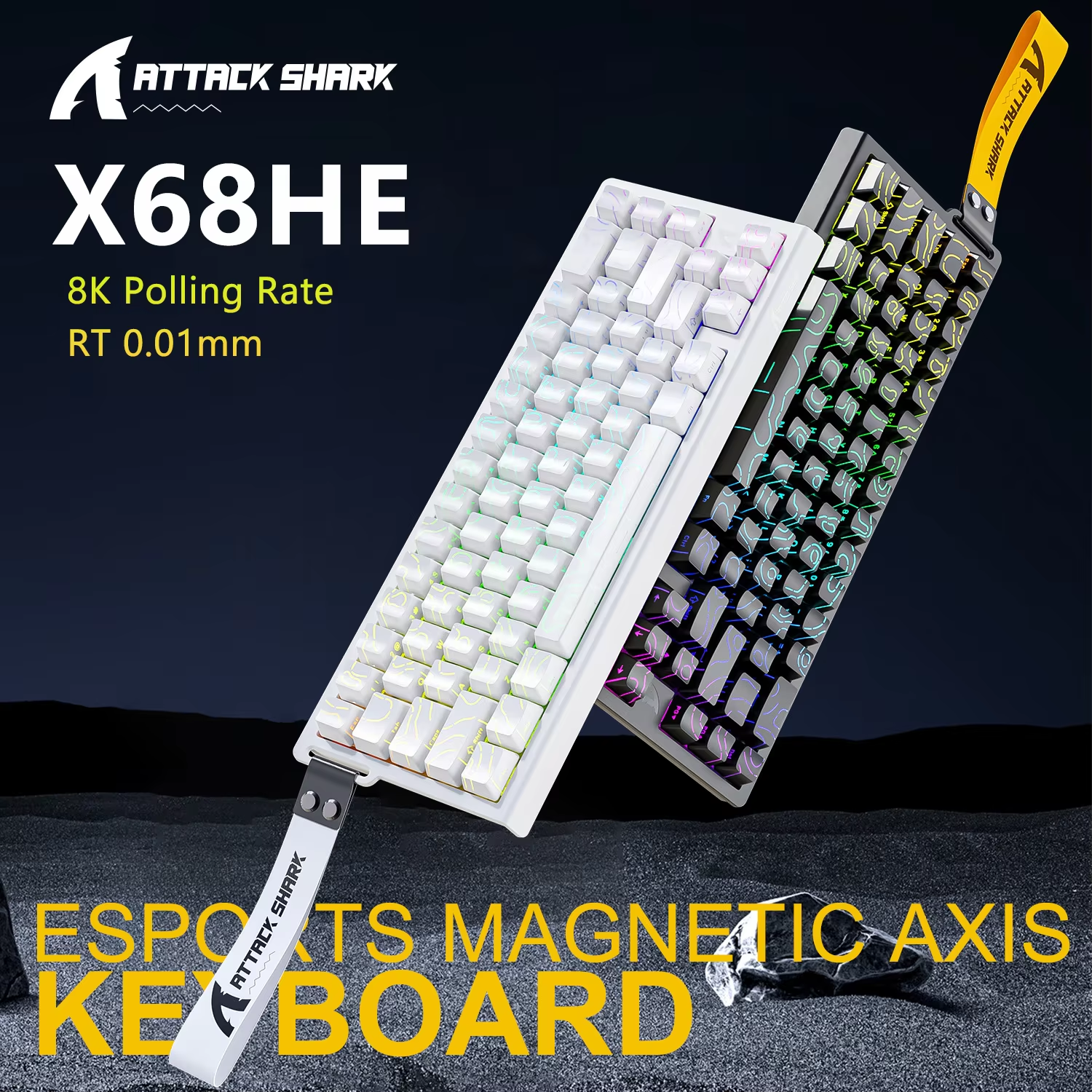 Tablet Accessories Uk - ATTACK SHARK X68HE Magnetische Mechanische Tastatur