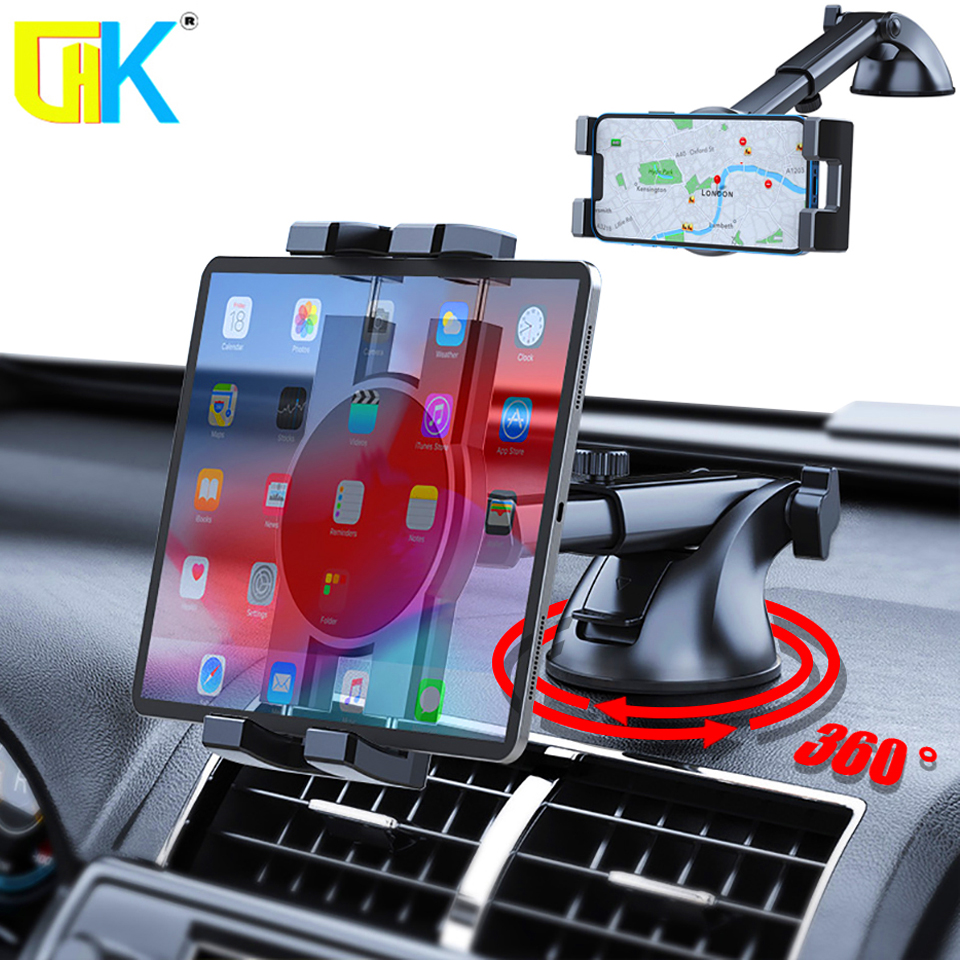 Tablet Car Mount - HKGK Auto-Tablet-Ständer, Handy-Halterung, Windschutzscheibe, keine magnetische