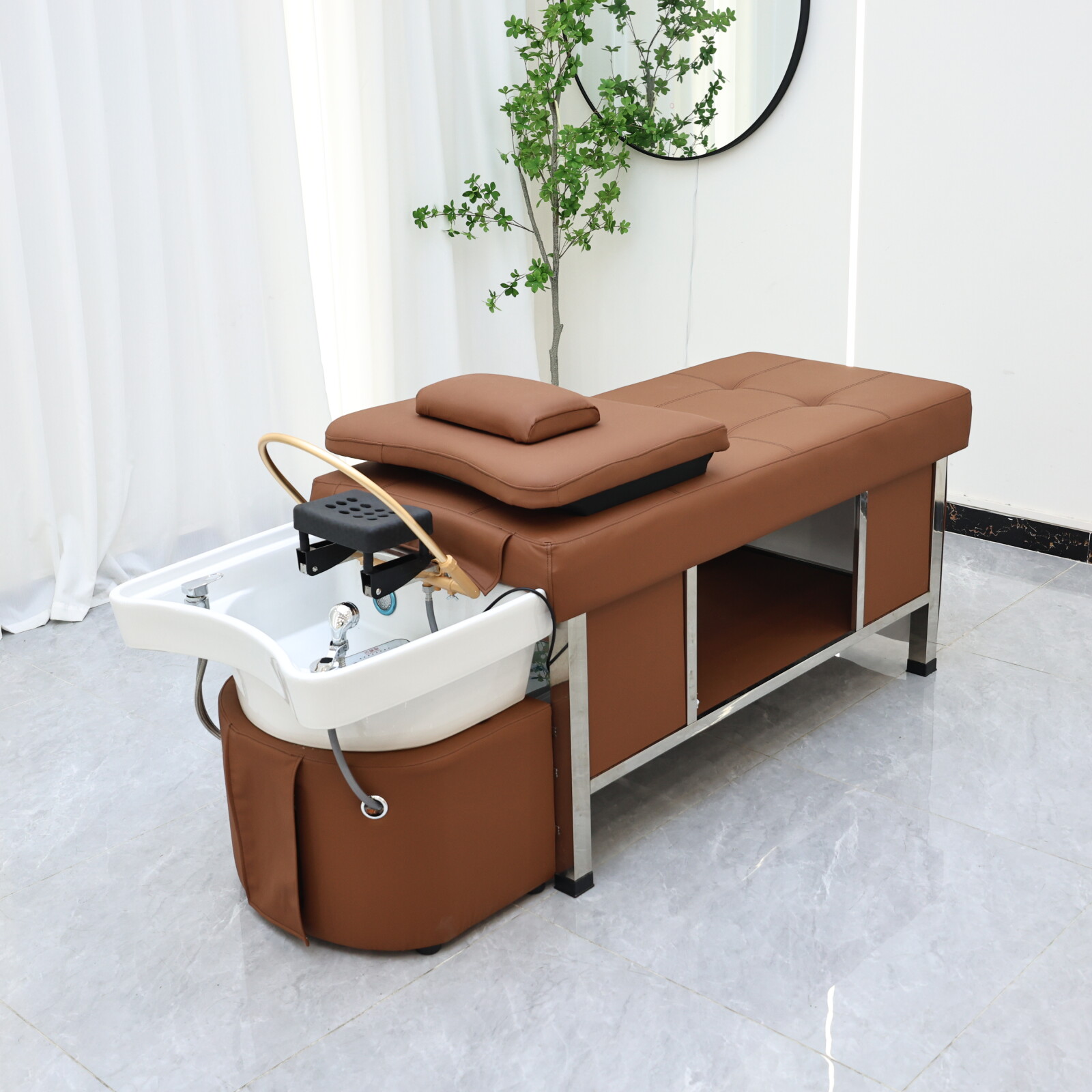 Massage Table Accessories Uk - Head SPA Massage-Shampoo-Betten, Haarwäsche- und Kopftherapie-Bett,