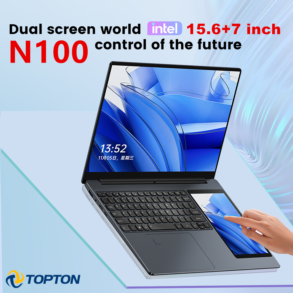 Onn Tablet Accessories - Topton L10 Dual-Screen Laptop 15,6 Zoll