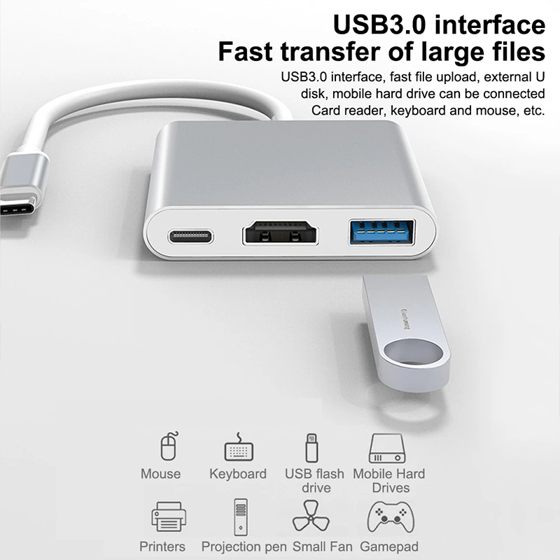 3-in-1 USB Typ-C Hub zu 4K HDM – Samsung Tablet With Accessories Bewertung und Preis