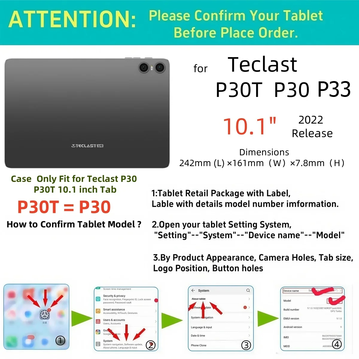 Smart Cover für Teclast P33 P3 – Teclast Tablet Accessories Bewertung und Preis